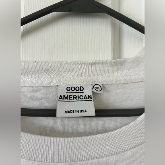 Good American white tshirt dress with silver stars - Picture 4 of 5